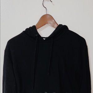 Black Crop top hoodie